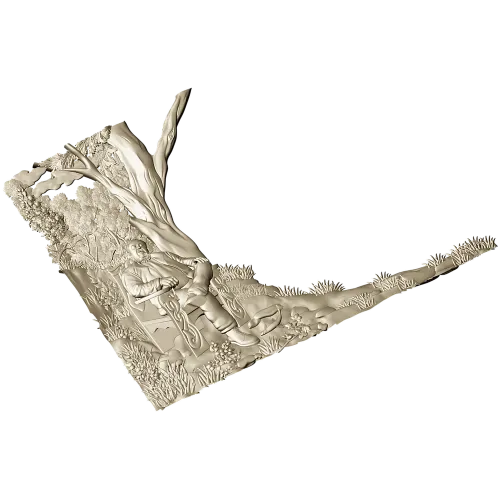 Woodland Rest - corner relief STL for CNC