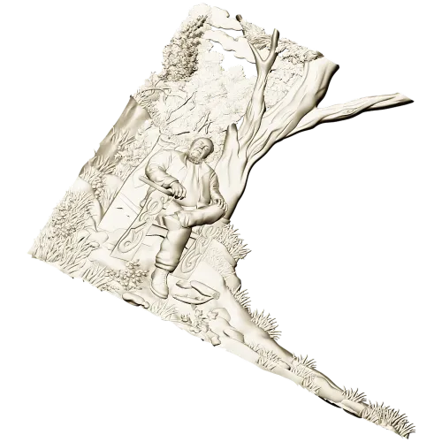 Woodland Rest - corner relief STL for CNC
