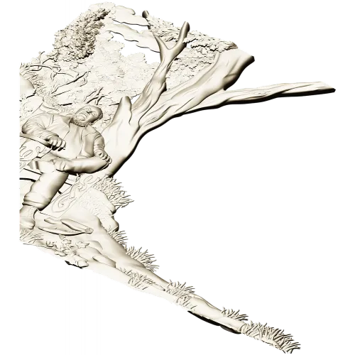 Woodland Rest - corner relief STL for CNC