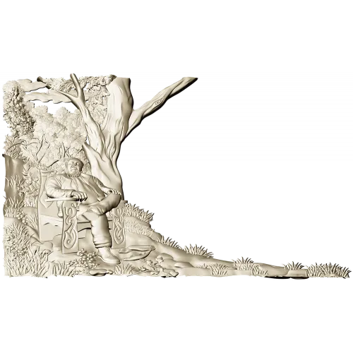 Woodland Rest - corner relief STL for CNC