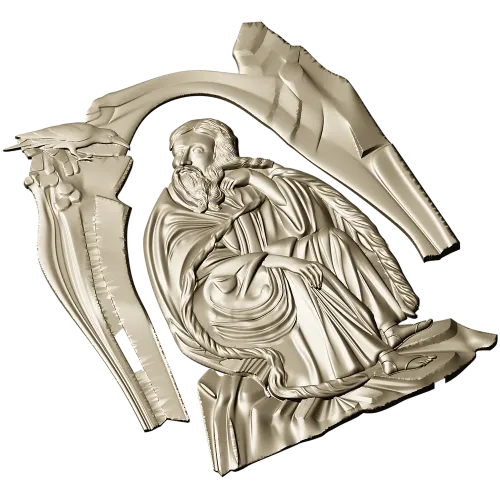 Панно для ЧПУ "Созерцатель" - 3D STL модель для резьбы по дереву