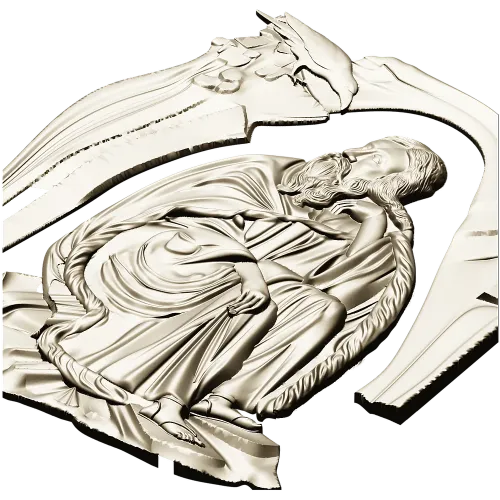 Панно для ЧПУ "Созерцатель" - 3D STL модель для резьбы по дереву
