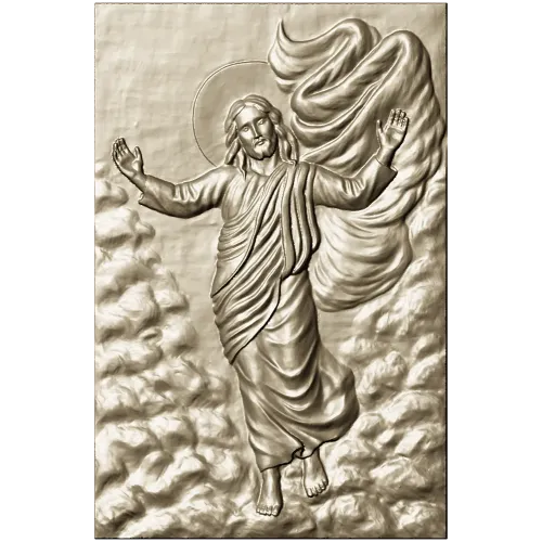 Ascending Christ bas-relief - STL 3D model for CNC milling