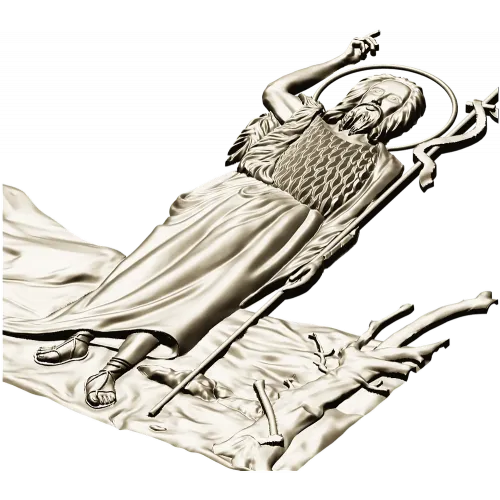 Saint John the Baptist bas-relief STL for CNC