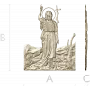 Saint John the Baptist bas-relief STL for CNC