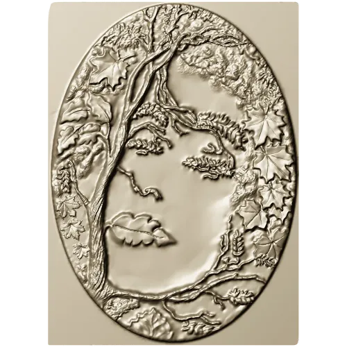 Sylvan Muse Medallion - STL 3D model for CNC router