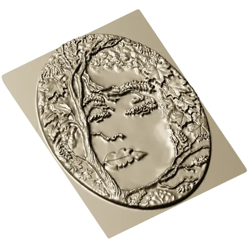 Sylvan Muse Medallion - STL 3D model for CNC router