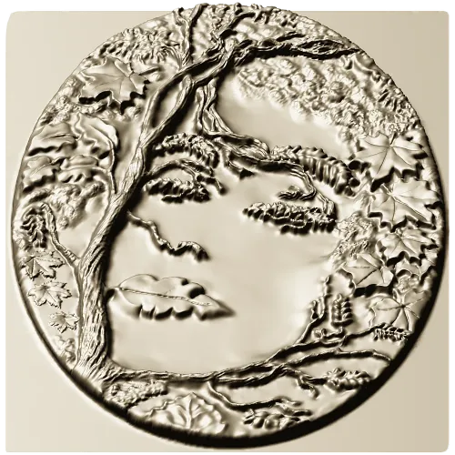Sylvan Muse Medallion - STL 3D model for CNC router