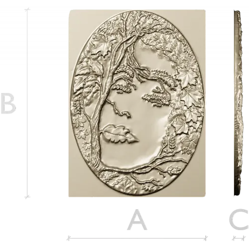 Sylvan Muse Medallion - STL 3D model for CNC router