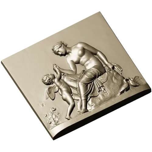 Classical Bas-Relief Panel with Putto - STL 3D Model for CNC