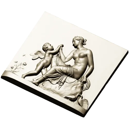 Classical Bas-Relief Panel with Putto - STL 3D Model for CNC