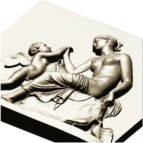 Classical Bas-Relief Panel with Putto - STL 3D Model for CNC