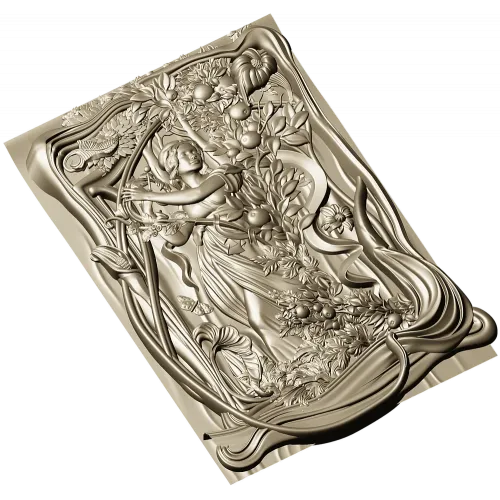 Рельефное панно в стиле модерн - 3D модель STL для ЧПУ