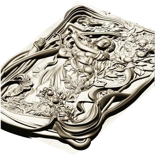 Рельефное панно в стиле модерн - 3D модель STL для ЧПУ