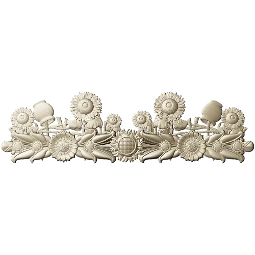 Sunflower Garland Relief STL for CNC
