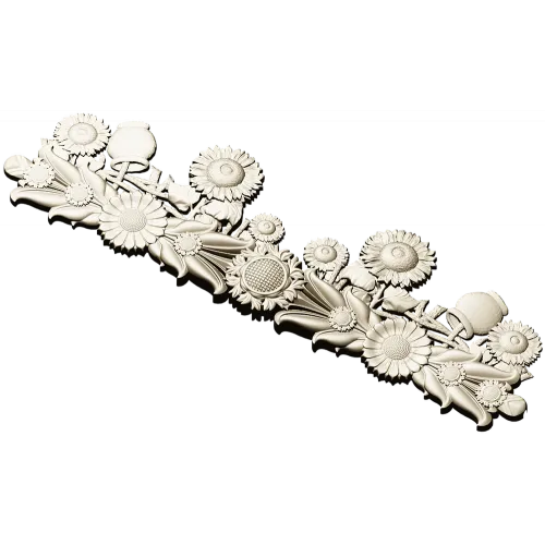 Sunflower Garland Relief STL for CNC