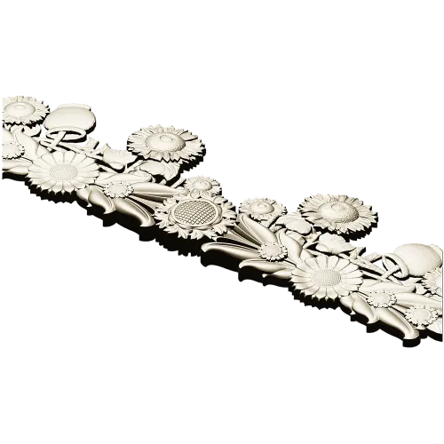 Sunflower Garland Relief STL for CNC