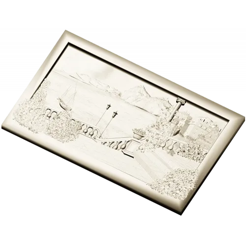 3D панно "Терраса у моря" - STL модель для ЧПУ