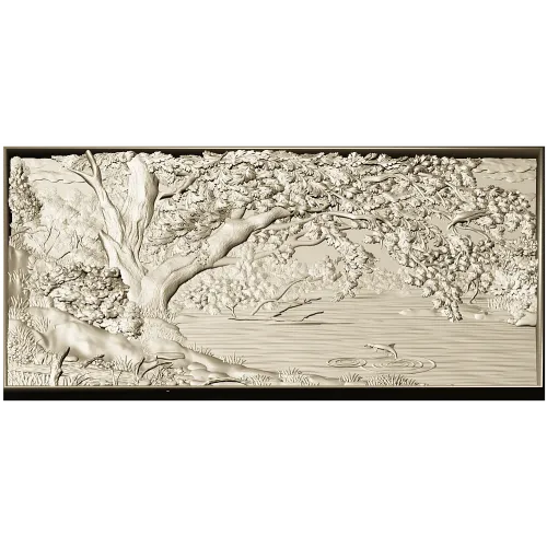 Тихая заводь - 3D модель STL для ЧПУ, панно-рельеф