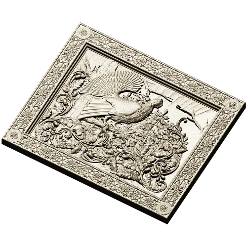Capercaillie Song relief panel - STL 3D model for CNC