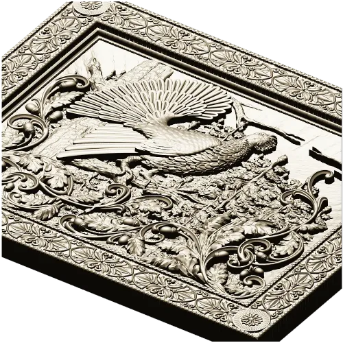 Capercaillie Song relief panel - STL 3D model for CNC