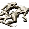 Primeval Walkers - high-relief STL model for CNC wood carving