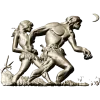 Primeval Walkers - high-relief STL model for CNC wood carving