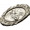 Овальный морской медальон - 3D модель STL для ЧПУ с пиратской сценой