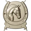 Horseshoe Horse Head Relief STL