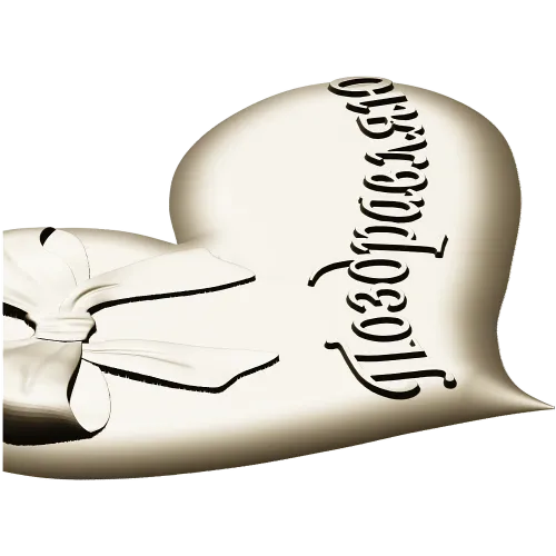 Heart-shaped bow bas-relief STL for CNC carving