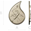 Final Drop teardrop medallion - STL 3D model for CNC
