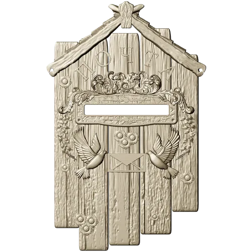 Dove Mail Plaque - detailed STL 3D model for CNC