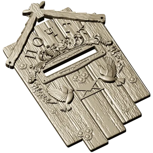 Dove Mail Plaque - detailed STL 3D model for CNC