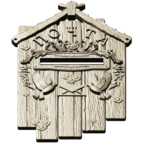 Dove Mail Plaque - detailed STL 3D model for CNC
