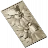 Bees on Daisies - High-Relief STL Panel for CNC