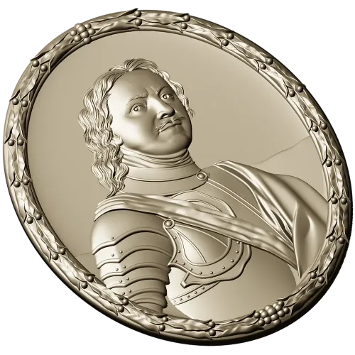 Peter I Oval Medallion - STL Relief for CNC