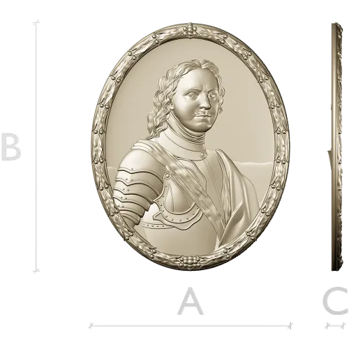Peter I Oval Medallion - STL Relief for CNC