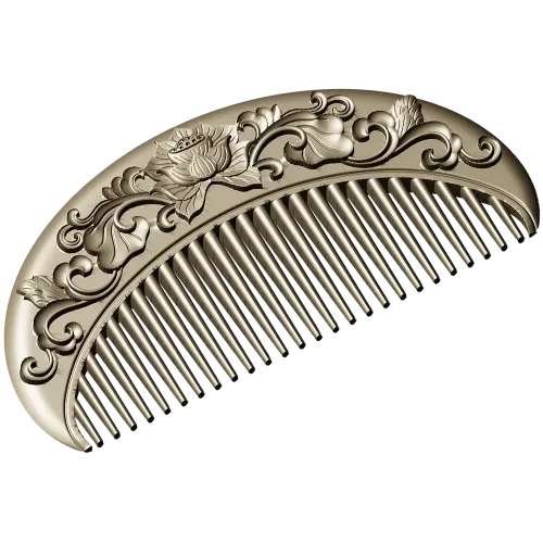 Lotus Crest Comb - STL 3D model for CNC milling