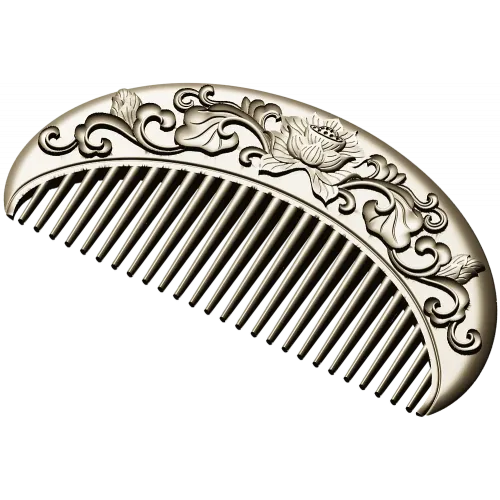 Lotus Crest Comb - STL 3D model for CNC milling