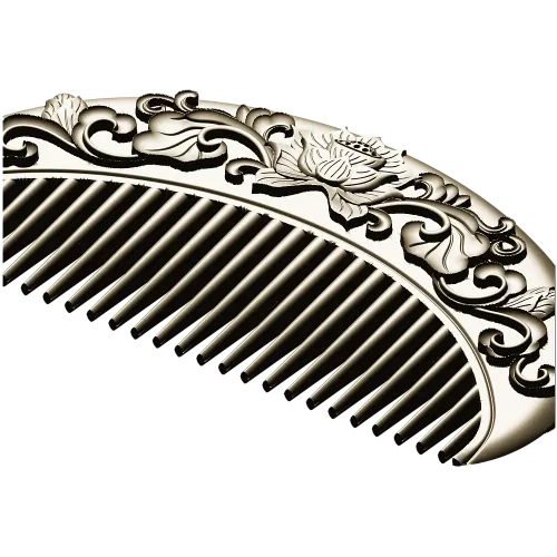 Lotus Crest Comb - STL 3D model for CNC milling