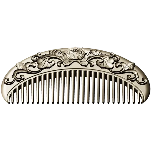 Lotus Crest Comb - STL 3D model for CNC milling