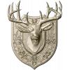 Stag Head Shield STL - High Relief CNC Model