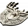 Stag Head Shield STL - High Relief CNC Model