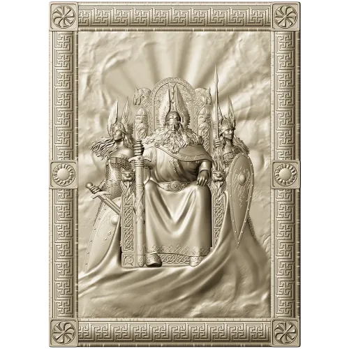stl модель панно "Трон Рода" - 3d модель stl для ЧПУ
