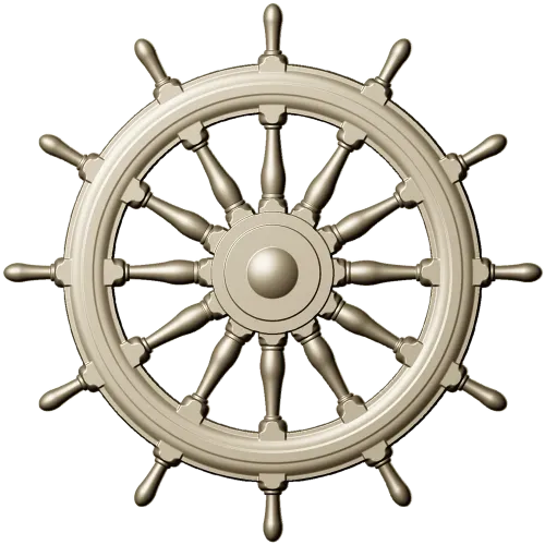 Ship's Wheel Helm - STL 3D Model for CNC Router