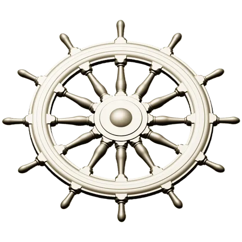 Ship's Wheel Helm - STL 3D Model for CNC Router