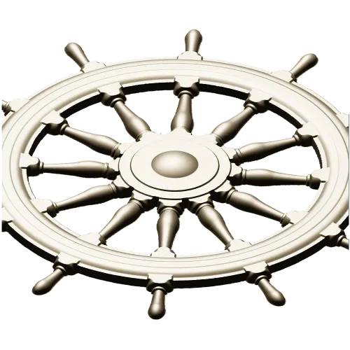 Ship's Wheel Helm - STL 3D Model for CNC Router