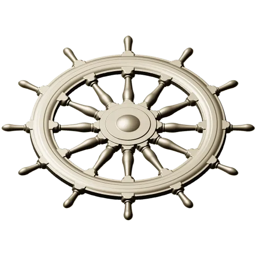 Ship's Wheel Helm - STL 3D Model for CNC Router