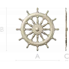 Ship's Wheel Helm - STL 3D Model for CNC Router