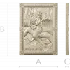Mermaid high-relief panel STL for CNC